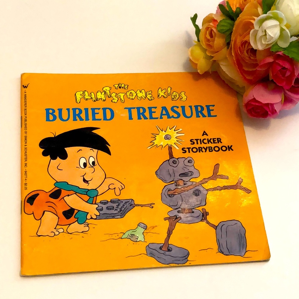 Flinestones Cartoon Series Books 1980s The Flinestone Kids Buried Treasure VTG